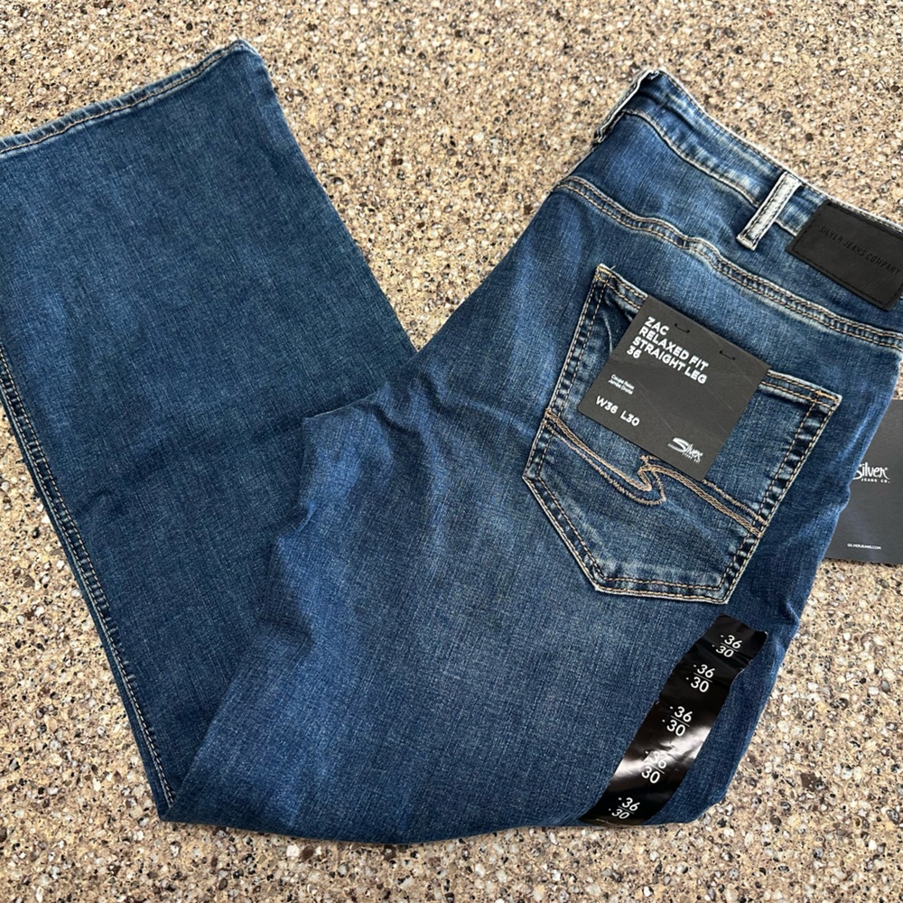 Silver Jeans Zac Relaxed Fit Straight Leg